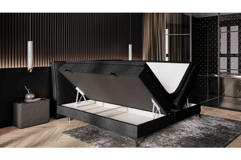 Boxspring bed 160x200 - Lolly (With storage box) Boxspring bed 160x200 - Lolly (With storage box)