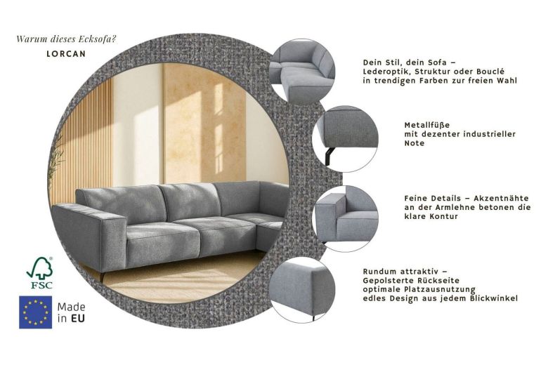 Corner sofa - Lorcan