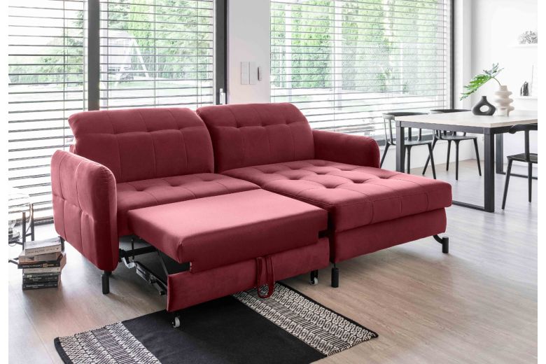 Corner sofa - Lorelle (Pull-out with storage box)