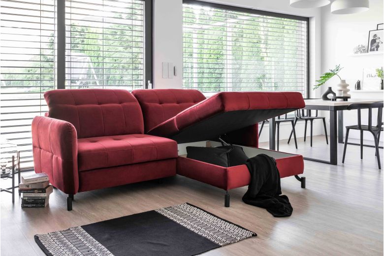 Corner sofa - Lorelle (Pull-out with storage box)