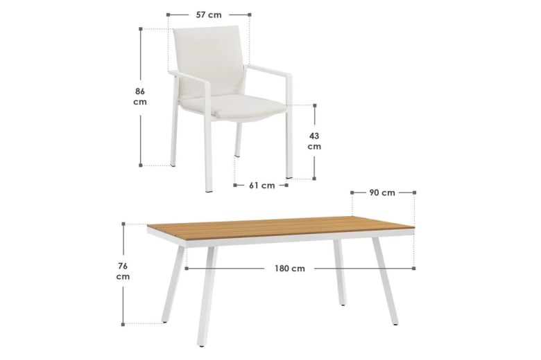 Outdoor Dining Set - Maui (aluminium)