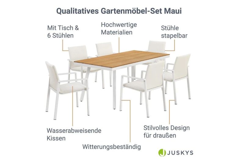 Outdoor Dining Set - Maui (aluminium)