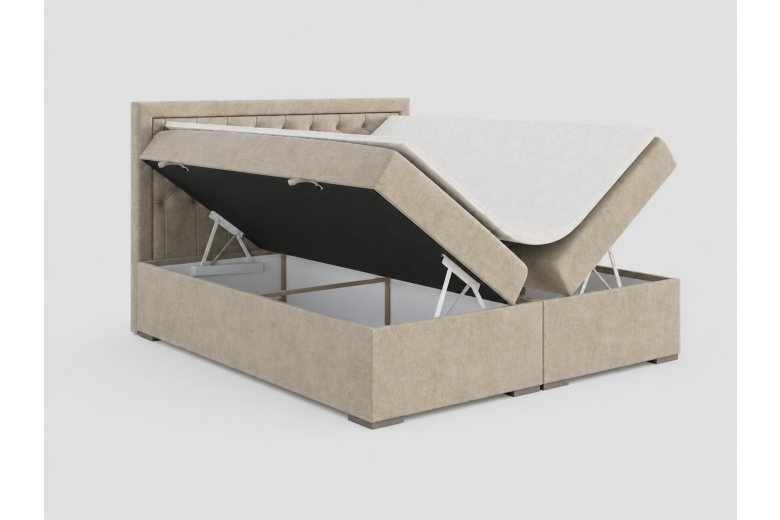 Boxspring κρεβάτι 200x200 - Maestro (Με κουτί αποθήκευσης)