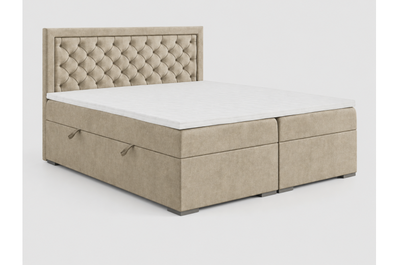 Boxspring κρεβάτι 200x200 - Maestro (Με κουτί αποθήκευσης)