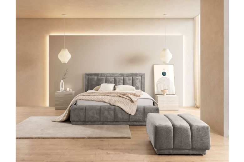 Upholstered bed - Augusto (With storage box)