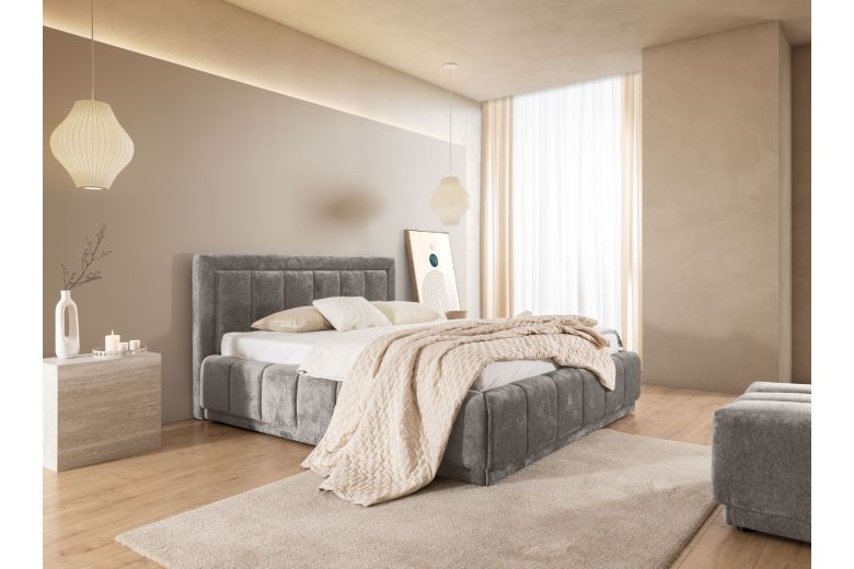 Upholstered bed - Augusto (With storage box)