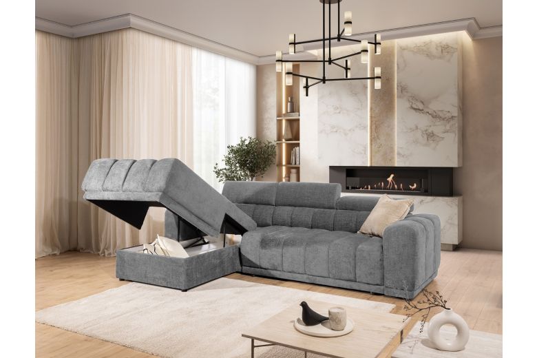 Corner sofa - Augusto (Pull-out with storage box)