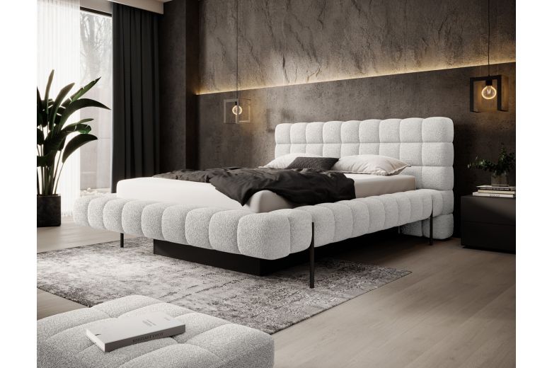Upholstered bed - Magentta (With storage box) Upholstered bed - Magentta (With storage box)