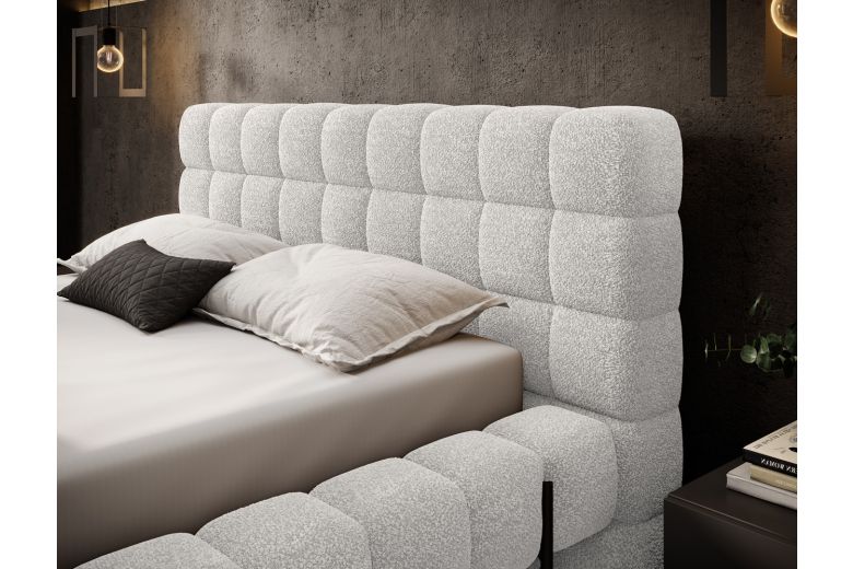 Upholstered bed - Magentta (With storage box) Upholstered bed - Magentta (With storage box)