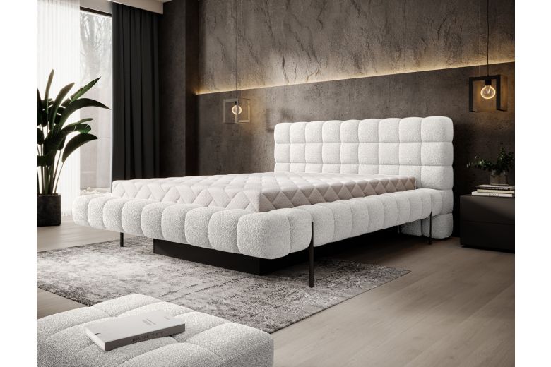 Upholstered bed - Magentta (With storage box) Upholstered bed - Magentta (With storage box)