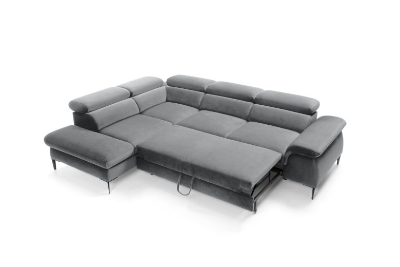 Corner sofa XL - Blues (Pull-out with storage box)