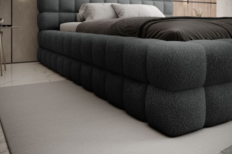 Upholstered bed 160x200 - Dizzle with bed slat (With storage box)