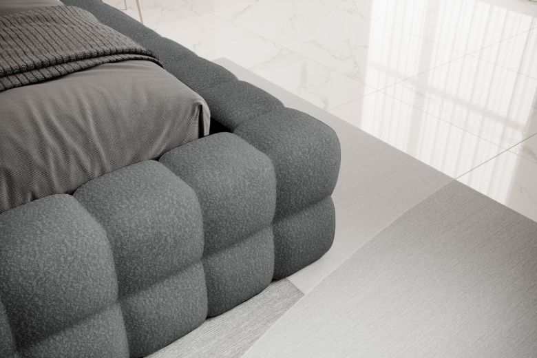 Upholstered bed 180x200 - Dizzle with bed slat (With storage box)