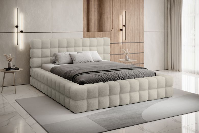 Upholstered bed 180x200 - Dizzle with bed slat (With storage box)