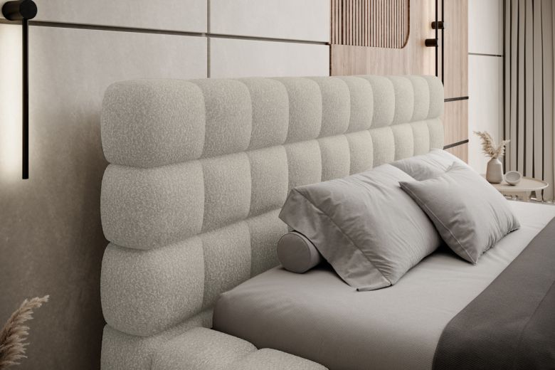 Upholstered bed 160x200 - Dizzle with bed slat (With storage box)