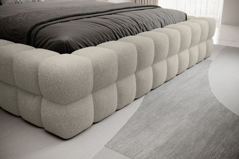Upholstered bed 180x200 - Dizzle with bed slat (With storage box)