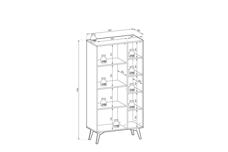 Bookcase - Forest RG80