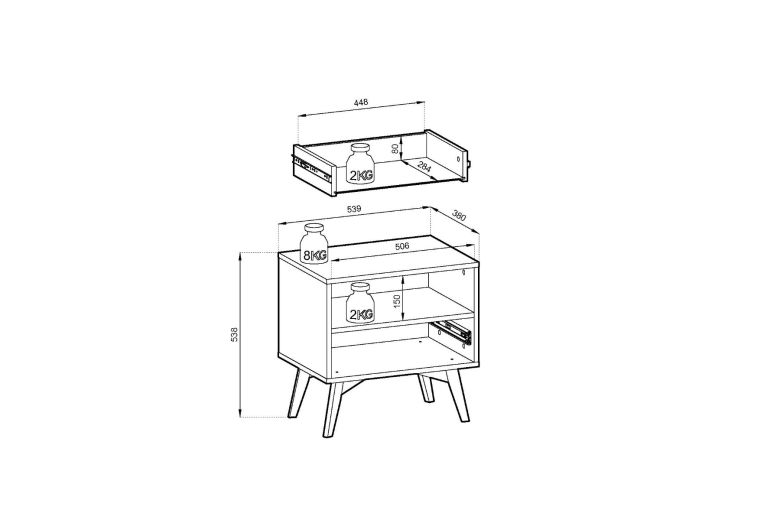 Nightstand - Forest S54