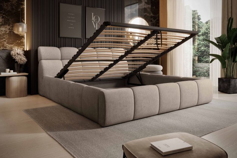 Upholstered bed - Giulia (With storage box)