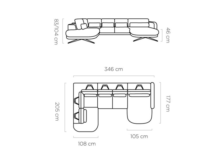 U shape sofa - Ilusio