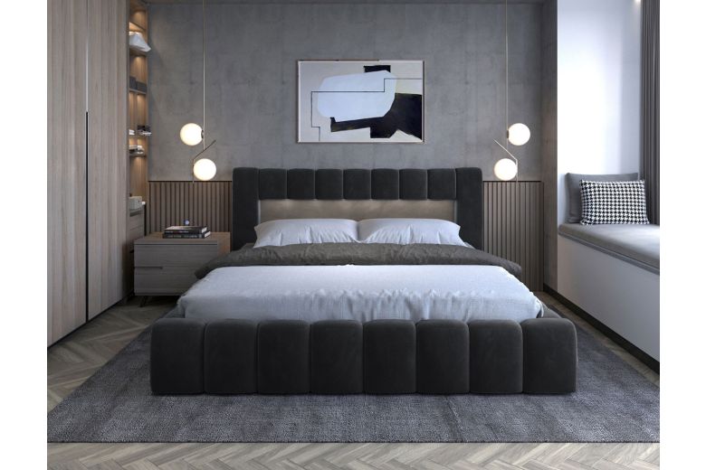 Upholstered bed - Lami (With storage box)