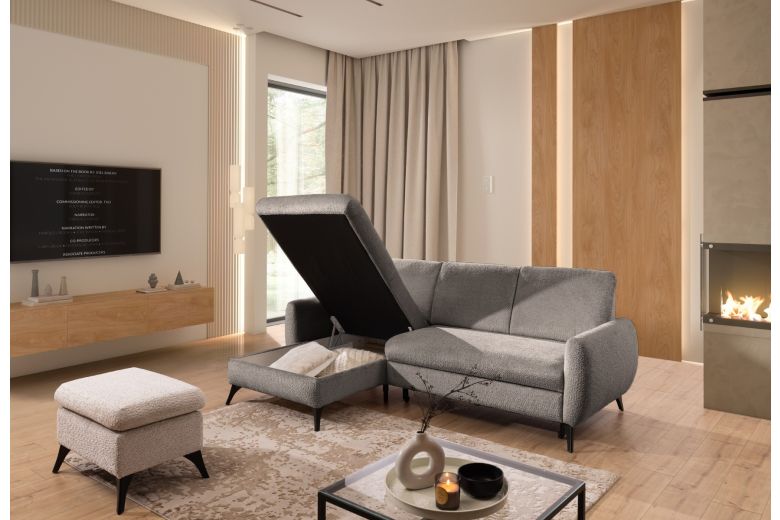 Corner sofa - Leni (Pull-out with storage box) Corner sofa - Leni (Pull-out with storage box)