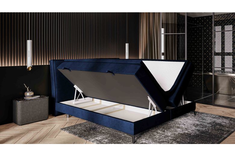 Upholstered bed 160x200 - Lolly (With storage box)