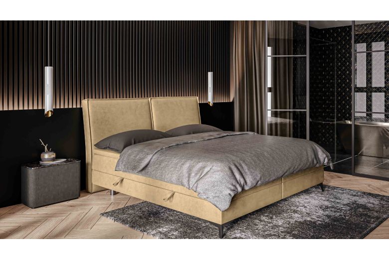 Upholstered bed 160x200 - Lolly (With storage box)