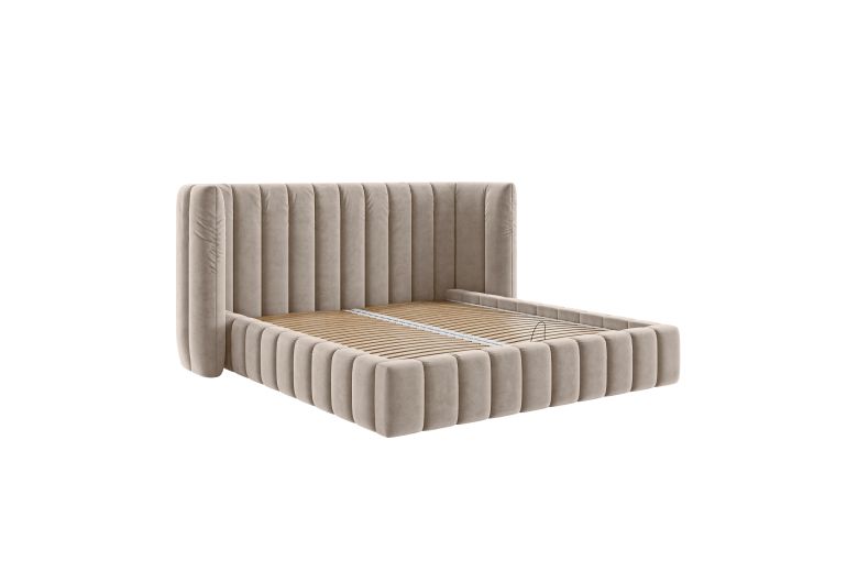 Upholstered bed 180x200 - Marigold with bed slat (With storage box)