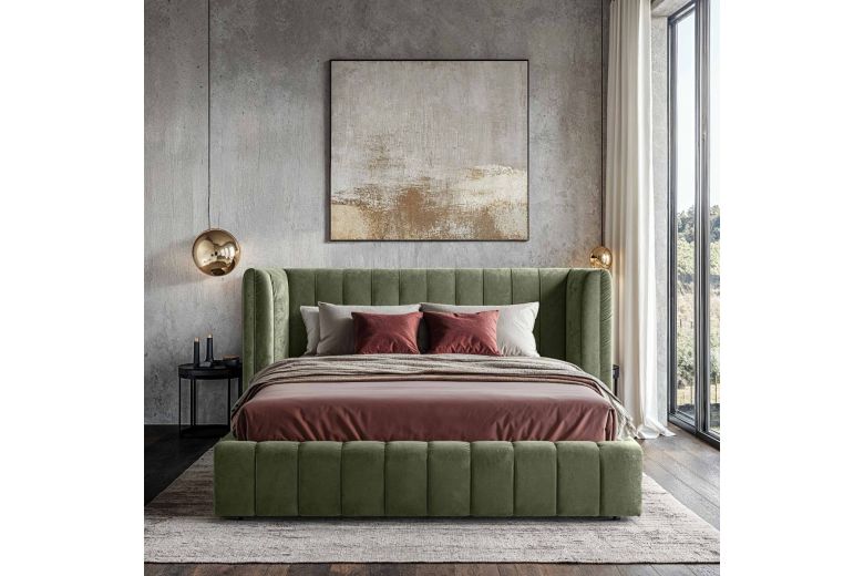 Upholstered bed - Marigold (With storage box)