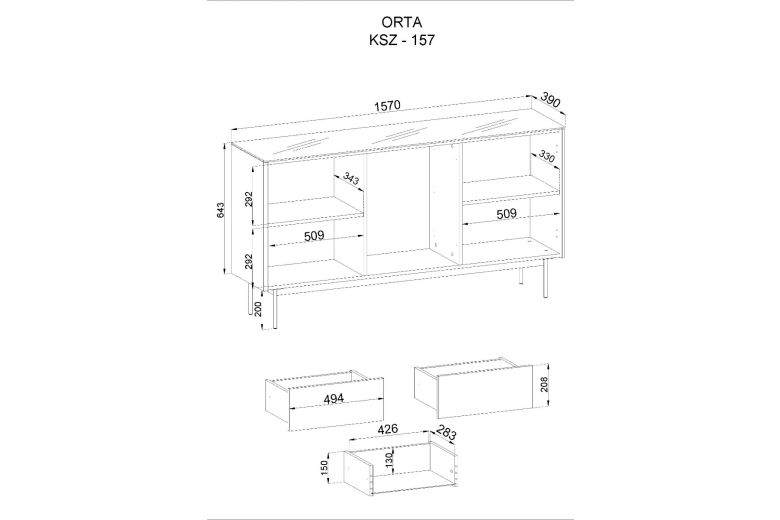 Sideboard(kumode) - Orta KSZ157