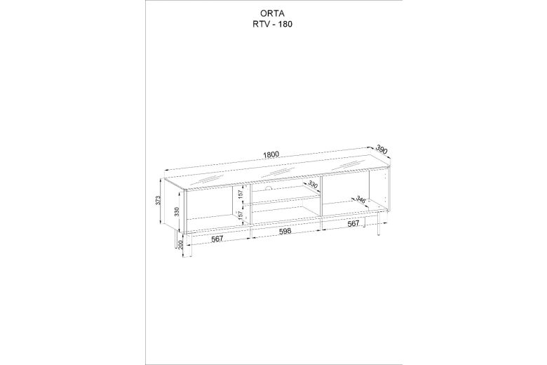 Lowboard - Orta RTV180