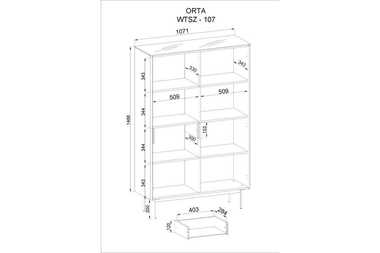 Display case(vitrīna) - Orta WTSZ107