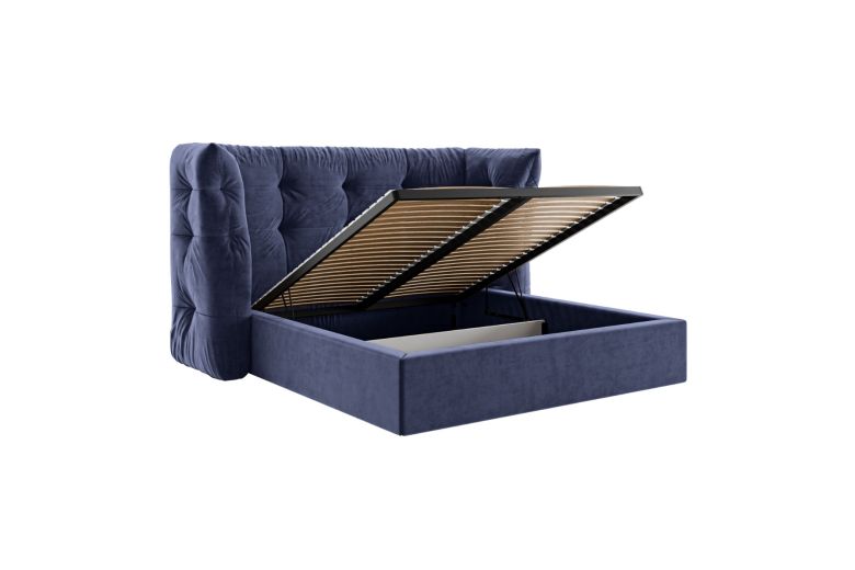 Upholstered bed - Peony with bed slat (With storage box)