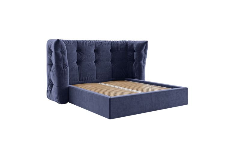 Upholstered bed - Peony with bed slat (With storage box)