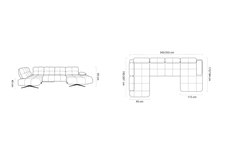 U shape sofa - Prado