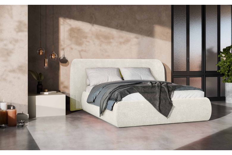 Upholstered bed 160x200 - Rita (With storage box)