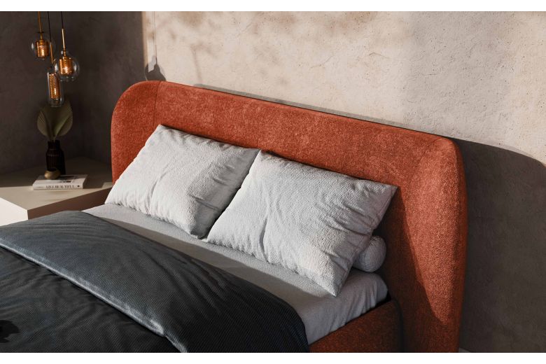 Upholstered bed 160x200 - Rita (With storage box)