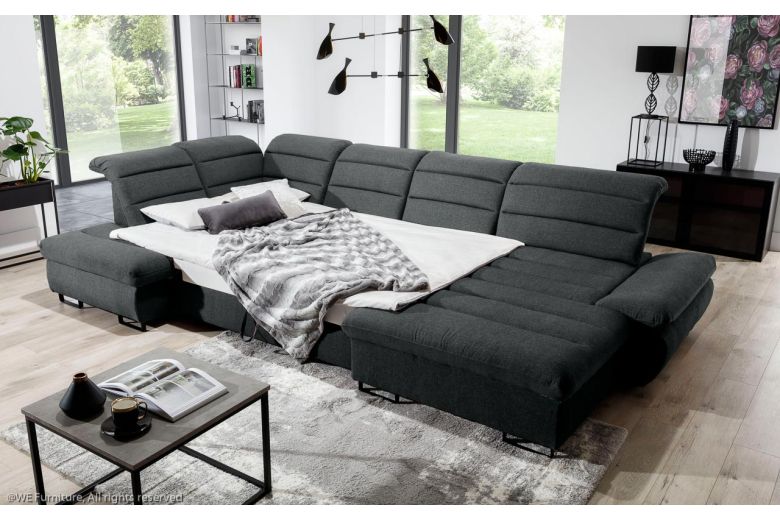 U shape sofa - Roma (Pull-out bed with storage box)