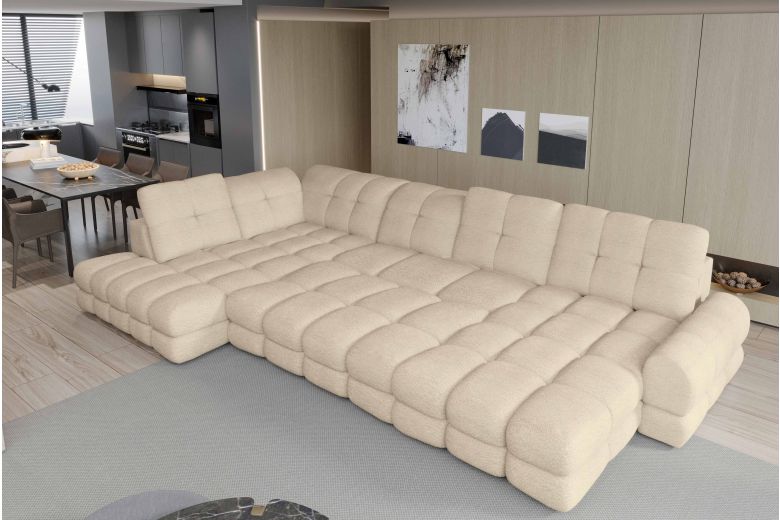 U shape sofa - Tollo (Pull-out bed with storage box)
