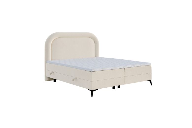 Upholstered bed 160x200 - Mela (With storage box)