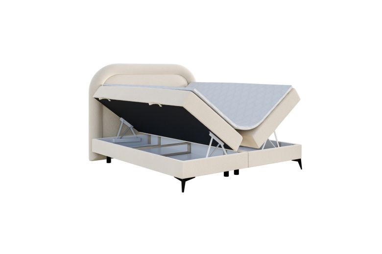 Boxspring bed 200x200 - Mela (With storage box)