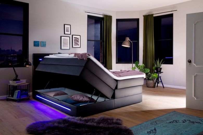 Boxspring bed 180x200 - Lumo (With storage box)