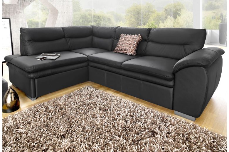 Leather corner sofa XL - Leandra ar krēslu
