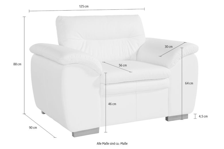 Leather corner sofa XL - Leandra ar krēslu