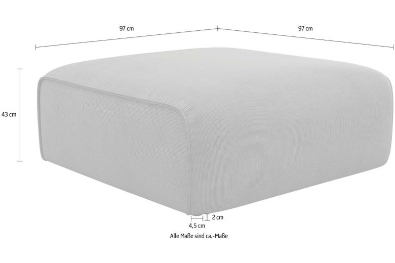 3-местный диван - Merid Big с пуфом