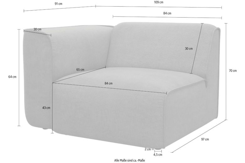 3-местный диван - Merid Big с пуфом