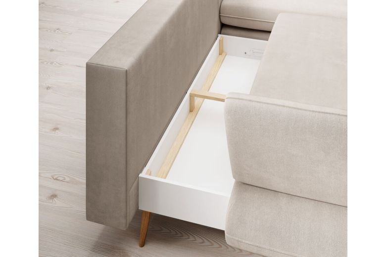 Corner sofa - Monte (Pull-out bed with storage box)