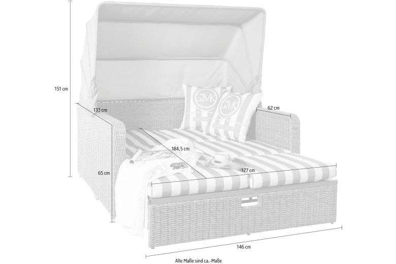 Outdoor furniture - Garden Lounge Sofa - Norderney