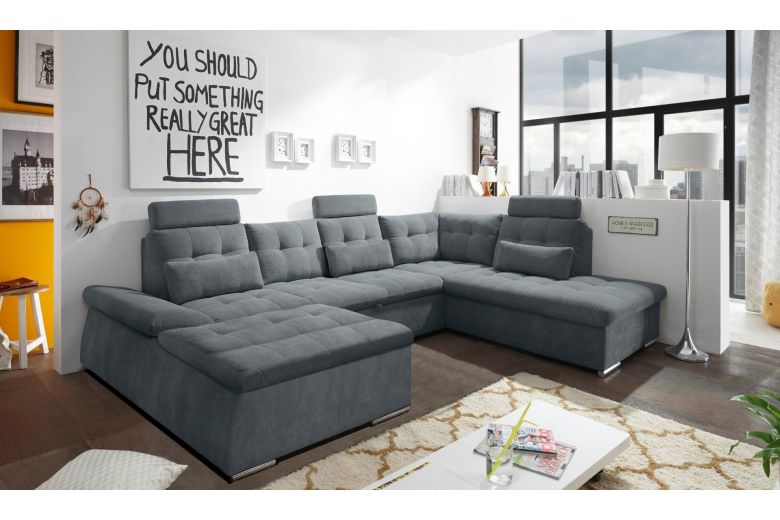 U shape sofa - Nalo (Pull-out bed with storage box)